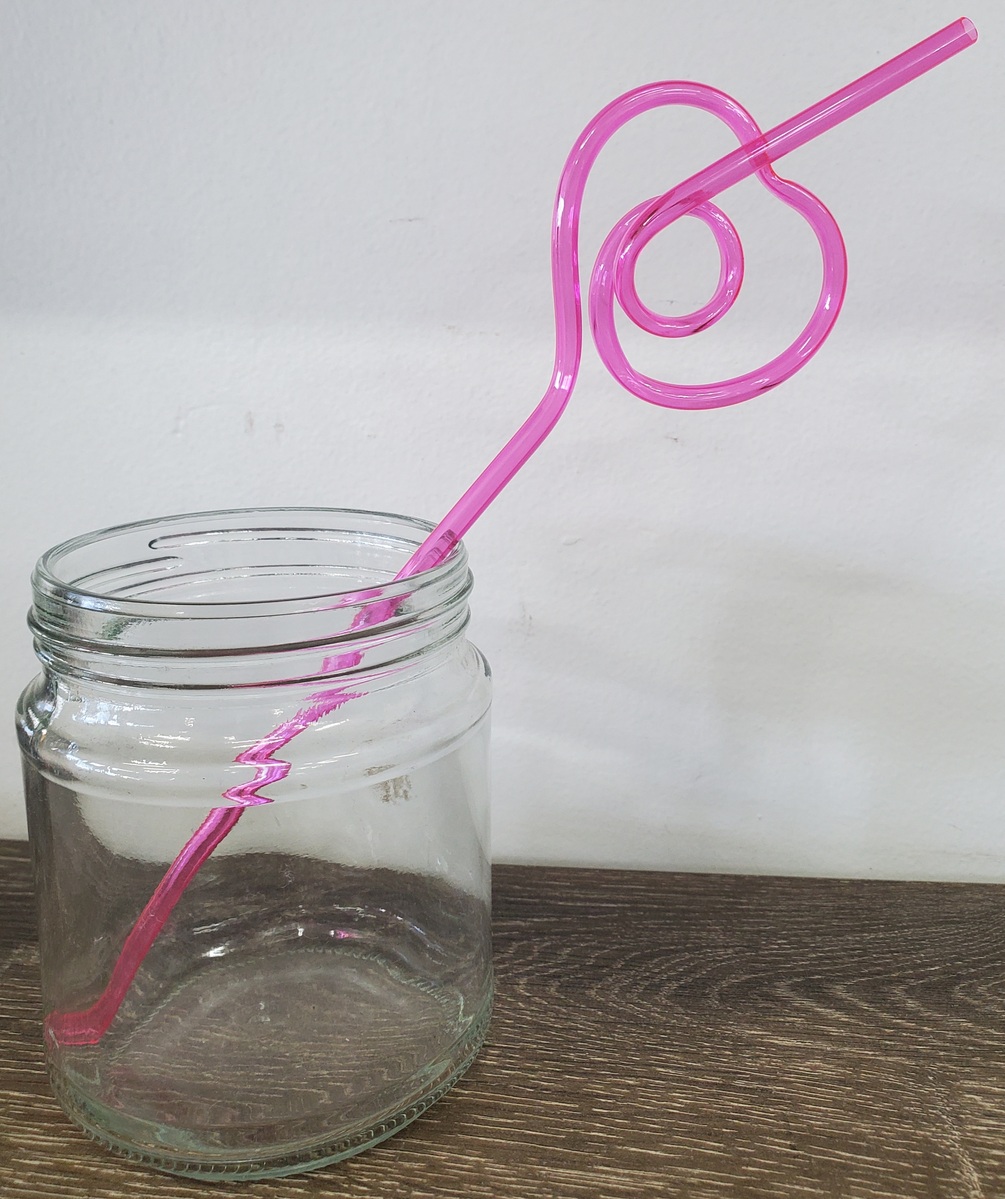 Rose Pink Glass Straw Set – Raine