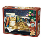 Marmaduke 275 Piece Jigsaw Puzzle - Cobble Hill - LARGE PIECES - Cats & Books 