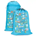 Expandable Laundry Bag - Perfect For Travel - Camper Living - Blue 