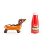 Sausage Dog & Ketchup Salt & Pepper Shakers - Hot Dog Dachshund