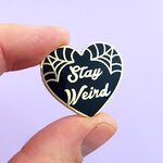 Stay Weird Black Lapel Pin - Jubly-Umph Originals