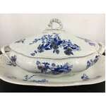 ANTIQUE Victorian Tureen & Oval Plate - Henry Alcock & Co - Mount Vernon 