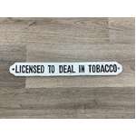 Licensed To Deal In Tobacco Sign - Cast Iron - Rectangular - 48 cm x 6 cm