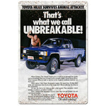 Toyota Hilux - Unbreakable - Retro Tin Sign 