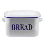 Falcon Enamel Bread Tin - White and Blue - Regular Size