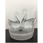 VINTAGE Royal Crystal Rock Swan Crystal Figurine or Paperweight Italy 