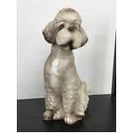 VINTAGE Kitsch Poodle Ornament - 18 cm Tall - White 