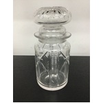 Victorian Cut Glass Pickle Jar - Star Cut Lid 