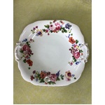 VINTAGE Bone China Cake Plate - Floral - Jackson & Gosling 