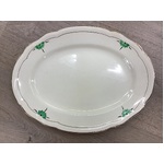 VINTAGE 1950's Burleigh Ware Oval Serving Plate - 30 x 22 cm - Cream & Green 