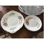 VINTAGE Jackson & Gosling Grosvenor Bone China - Large Cake Plate & 4 x Side Plates