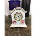 VINTAGE Regal Porcelain Miniature Clock w Quartz Movement - Working