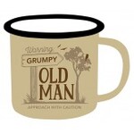 Warning Grumpy Old Man Approach With Caution - Adventure Enamel Mug 