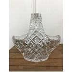 VINTAGE Crystal Basket - Large - 19 cm Tall 