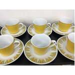 RETRO Noritake RC Japan 'Vera' 435 Coffee Cups & Saucers - Set of 6 