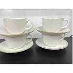 Royal Doulton Inspirations Set of 4 Tea Cups & Saucers 