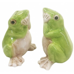 Pair of Frogs Salt & Pepper Shakers - Novelty Set