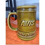 VINTAGE Elischer Beer Stein Mug - AVIS We Try Harder - Australia Advertising