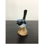 Ceramic Blue Wren - 5.5 cm Tall - Hand Painted 