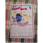 VINTAGE 1991 Calendar Tea Towel - Dinkum Aussie 