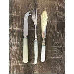 VINTAGE Mother of Pearl Handle Cutlery - Pickle Fork Butter Spreaders - Lot of 3