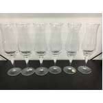 VINTAGE Bohemia Crystal Champagne Flutes - Set of 6