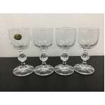 VINTAGE Bohemia Crystal Claudia Liquor Glasses - Lot of 4 - 1980's - 70ml