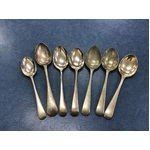 Mixed Lot x 7 Rattail Silver Plate Teaspoons  