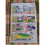 VINTAGE Souvenir Tea Towel - Exmouth Western Australia - Cotton