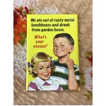 Rusty Metal Lunchboxes - Funny Fridge Magnet - Retro Humour 