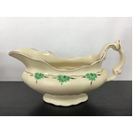 VINTAGE Burleigh Ware Gravy Boat - Cream & Green