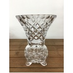 VINTAGE Lead Crystal Tri-Footed Vase - 15.5 cm Tall