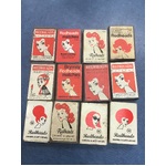 VINTAGE Matchboxes w Label x 12 - Redheads Australia