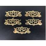 VINTAGE Brass Cabinet Pulls x 5 