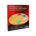 Traditional Chinese Checkers - Wooden Board - Glass Marbles 