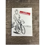 Live Dangerously - Retro Bicycle Fridge Magnet 