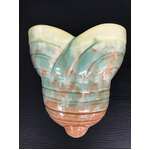 VINTAGE Diana Pottery Wall Vase - No 31 - Green Yellow Brown