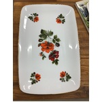 RETRO Westminster Australia Sandwich Plate - Orange Floral - 30 x 20 cm