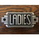 Ladies - Cast Iron Toilet Sign - Art Deco Style