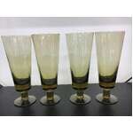 RETRO Smoked Green Cocktail Glasses - Set of 4