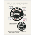 Dial Telephone - Blank Greeting Card