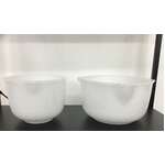 VINTAGE Sunbeam Mix Master Milk Glass Mixing Bowl - Set of 2 - Small & Large 