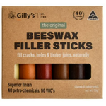 Gilly's Beeswax Filler Sticks - Furniture Repair Crayons - 6 Colour Pack 