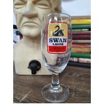 VINTAGE Swan Lager Beer Stemmed Beer Glass