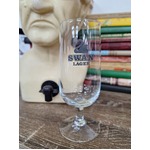 VINTAGE Swan Lager Beer Stemmed Beer Glass