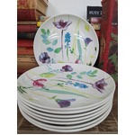 USED Portmeirion Plates - Water Garden Design - Set of 8