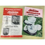 VINTAGE Sunbeam Mixmaster Cooking Guide & Blender Attachment Book