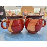 Joe Sartori Pottery Mugs x 2 - Red Clay - Australian Pottery