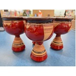 Joe Sartori Pottery Goblets x 4 - Red Clay - Australian Pottery