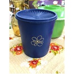 RETRO Tupperware Canister - Blue w Fan Lid  - 807-16